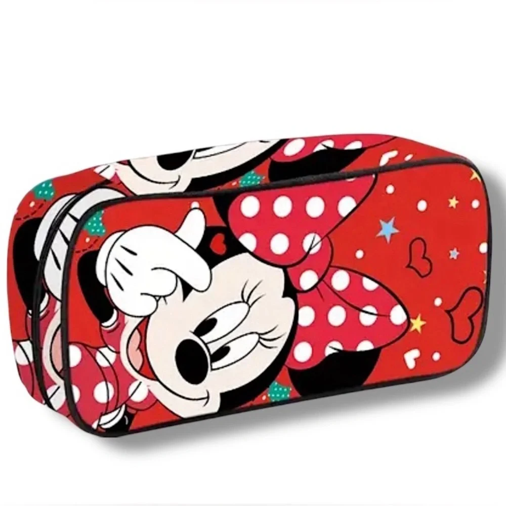 Disney Minnie Mouse Red White Pen Pencil Case Multipurpose Storage Case NEW